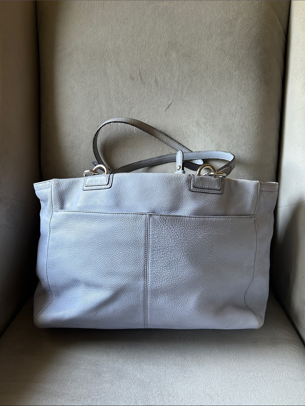 Coach Penelope Lilac Pebbled Leather Carryall Tote Bag F16530 - Picture 4 of 13
